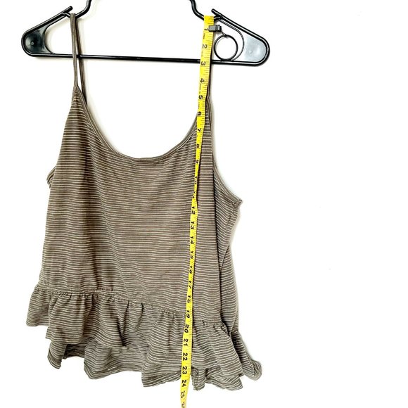 anthro morena peplum top olive green size large - Picture 4 of 6